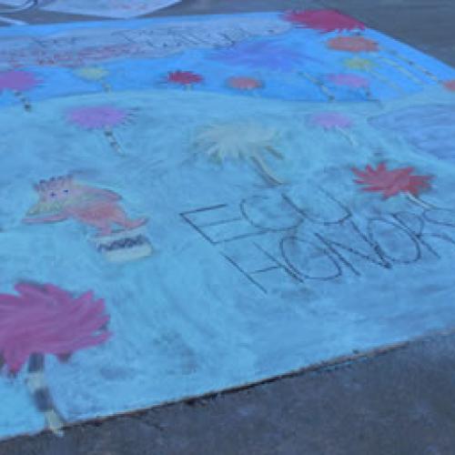 Homecoming Chalk Art