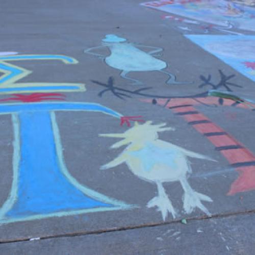 Homecoming Chalk Art