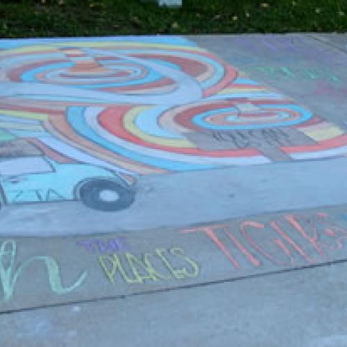 Homecoming Chalk Art