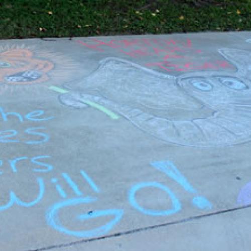 Homecoming Chalk Art