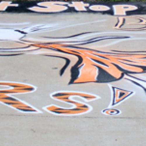 Homecoming Chalk Art and Banners