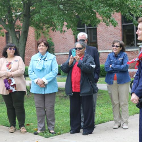 Bench dedication for Carlotta Lockmiller. 5/9/2019