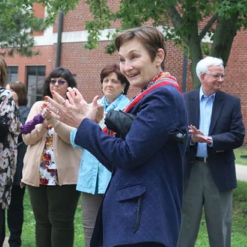 Bench dedication for Carlotta Lockmiller. 5/9/2019