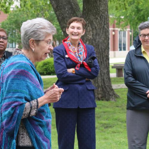 Bench dedication for Carlotta Lockmiller. 5/9/2019