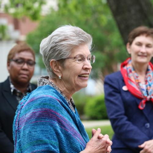 Bench dedication for Carlotta Lockmiller. 5/9/2019