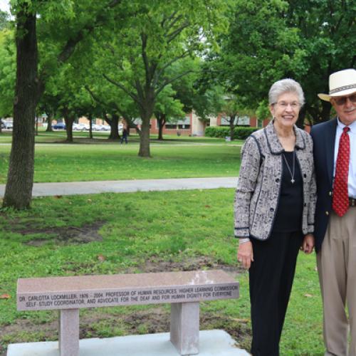 Bench dedication for Carlotta Lockmiller. 5/9/2019