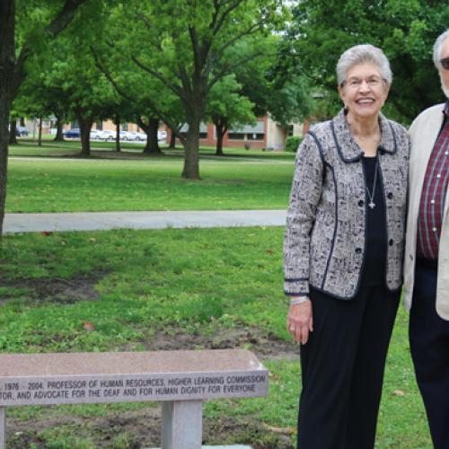 Bench dedication for Carlotta Lockmiller. 5/9/2019