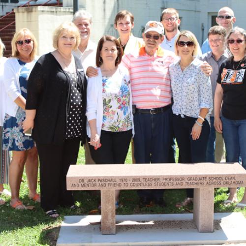 Bench Dedication for Dr. Jack Paschall. 6/25/19