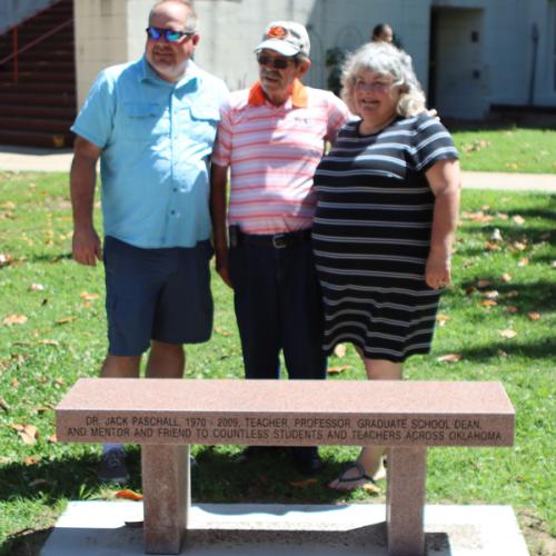 Bench Dedication for Dr. Jack Paschall. 6/25/19