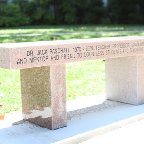 Bench Dedication for Dr. Jack Paschall. 6/25/19