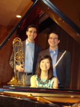 Oklahoma Baptist University Music Faculty members Dr. Randolph Johnson and Dr. Carlos Feller. Seated is Mary Chung.